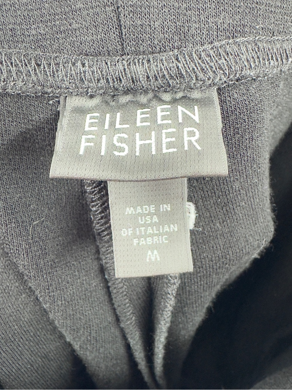 Eileen Fisher Wool Blend Pants Size Medium Pull On Capsule Quiet Luxury Black - Picture 3 of 9